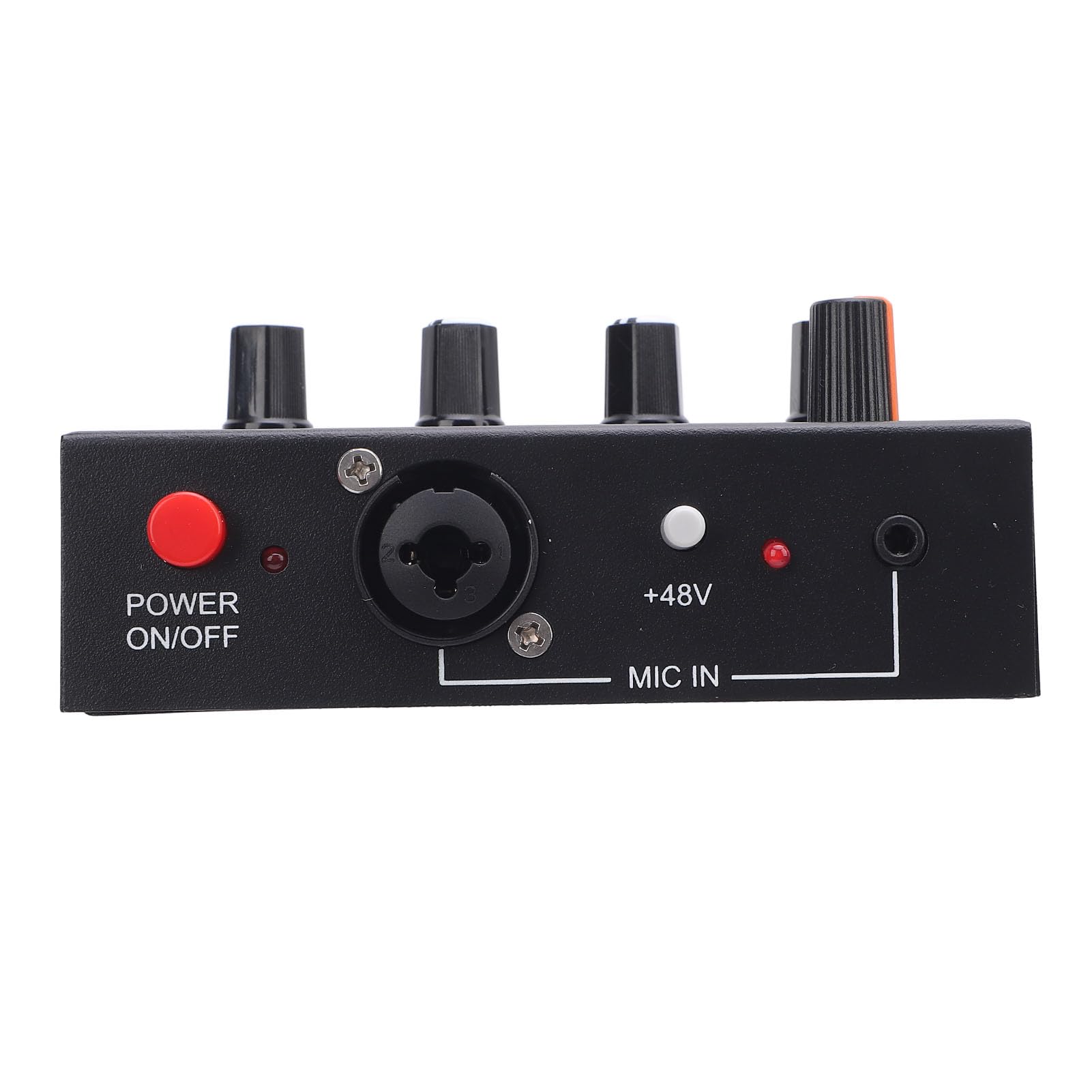 Préampli de Microphone équilibré, 10-60 DB Microphones Booster Mic Pre Amplificateur pour Enregistrer Le Streaming en Direct du Studio avec des Sorties D'entrées de 48 V XLR