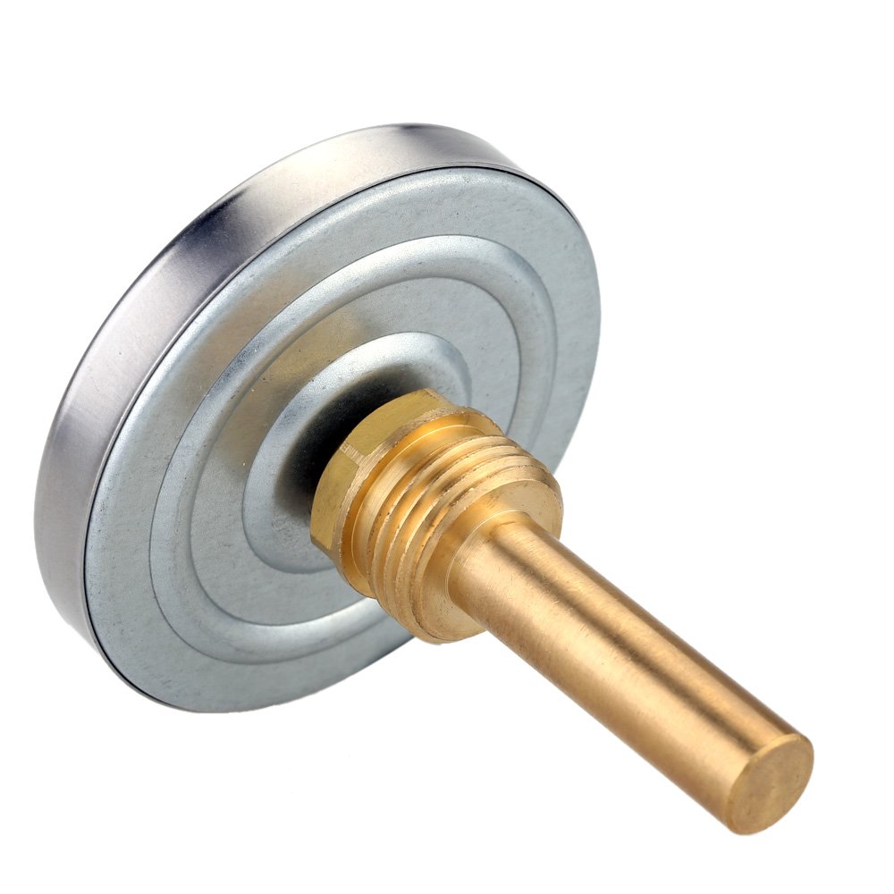 63mm Thermomètre à Cadran Horizontal Aluminium Jauge de Température 0-120C