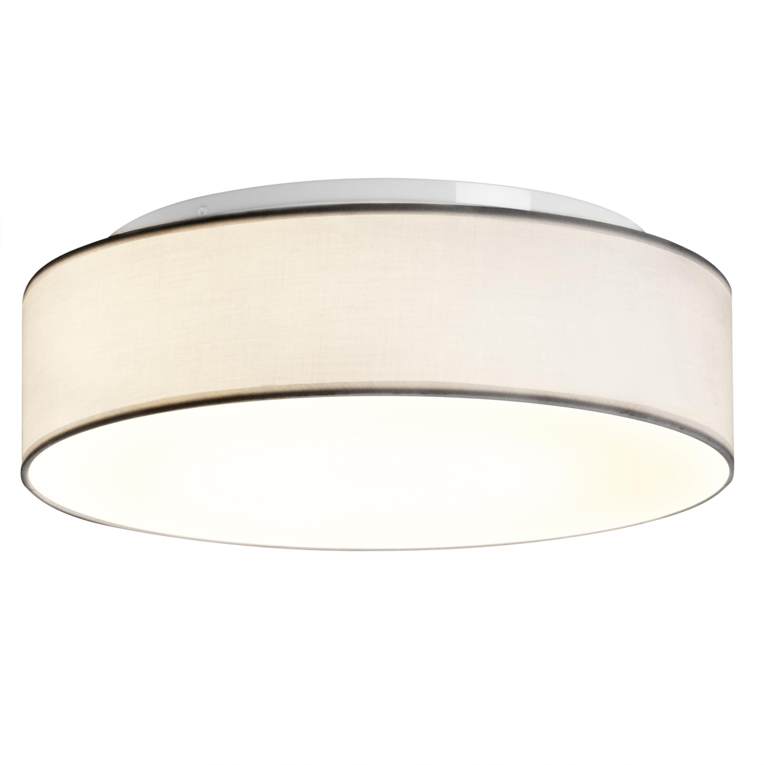 Zedelmaier Deckenlampe Stoff E27 max.40W Deckenleuchte mit Stoff-Lampenschirm Wohnzimmerlampe Schlafzimmer Kinderzimmer Flur Lampe Decke Lampenschirm
