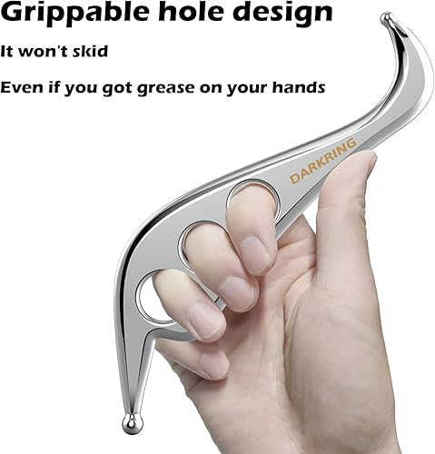 Miniatura 3 de Herramienta de masaje de raspador muscular de acero inoxidable gua sha iastm para raspado de tejido profundo para liberación miofascial (patente