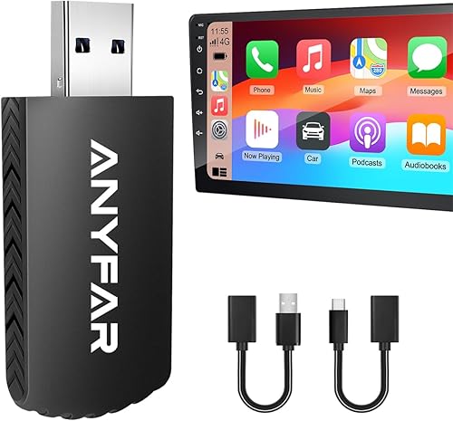 Miniatura 1 de Adaptador inalámbrico CarPlay para iPhone, solo para coche CarPlay con cable de fábrica de 2016, chip 5G de doble núcleo (diseño Anyfar), conexión