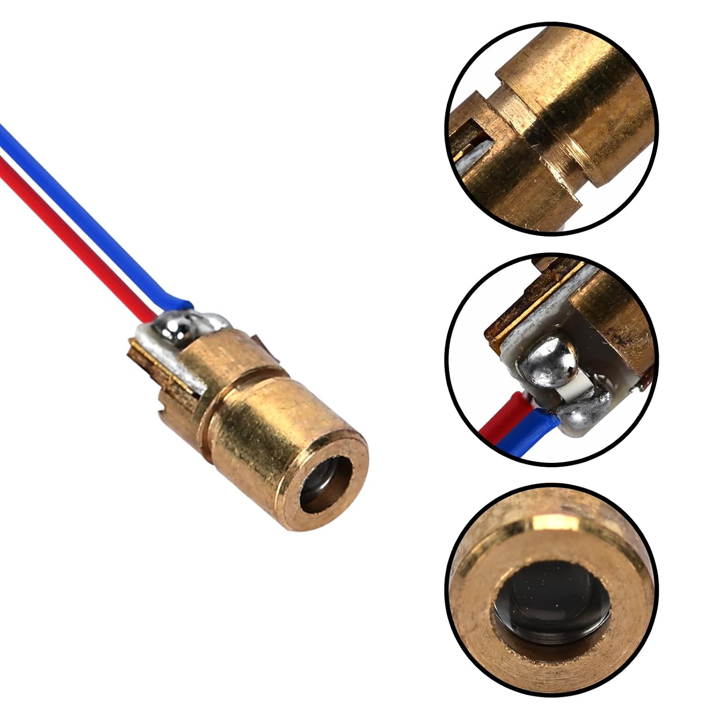 10pcs 3V and 5V Adjustable Red Dot Laser Module Laser Tube Laser Head, 6MM OD Diode