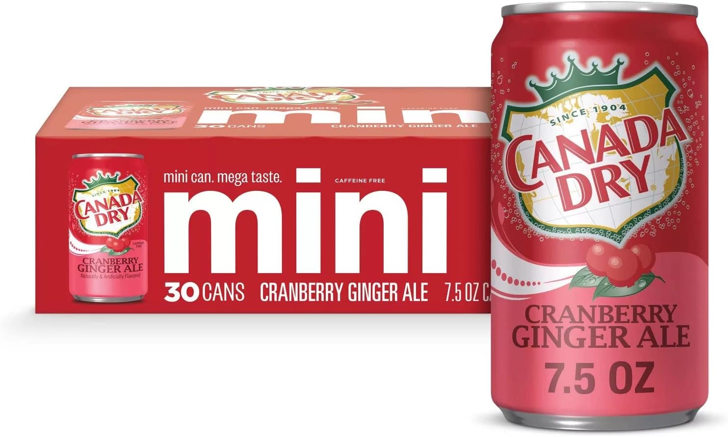 Cranberry Ginger Ale - 7.5 Fl Oz, 30 Count