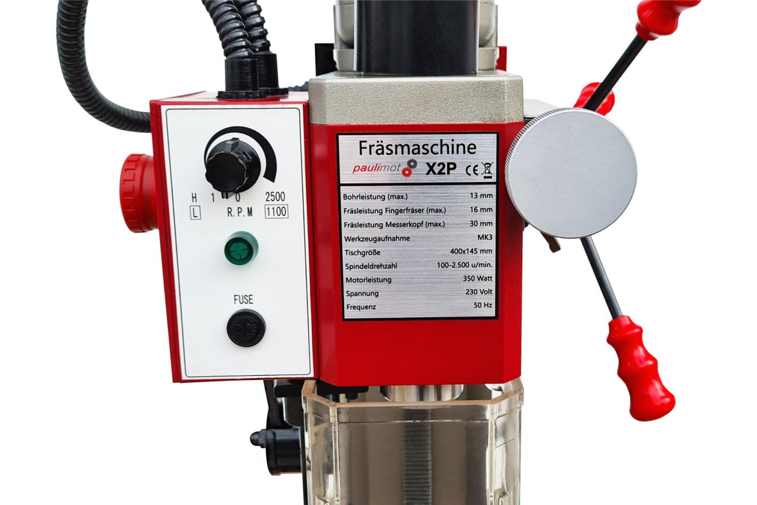 PAULIMOT Bohr-/Fräsmaschine SIEG X2P mit 230 Volt Motor