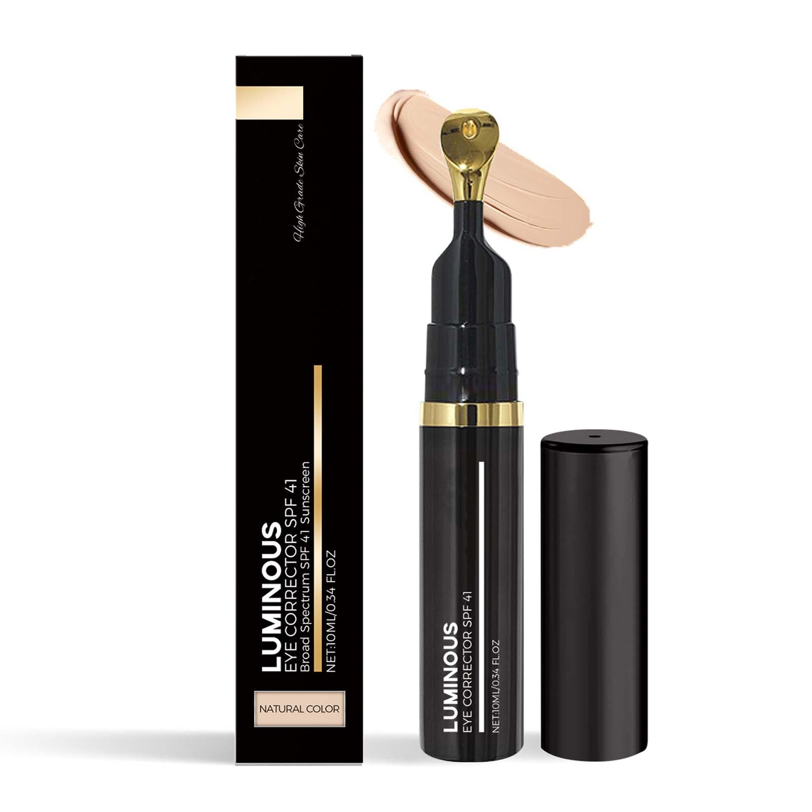 EONFAVE Luminous Under Eye Corrector Spf 41, korektor pod oko, korektor do ciemnych kręgów, nawilżający, zakrywający cienie pod oczami, naturalne wykończenie (naturalny kolor, 10 ml)