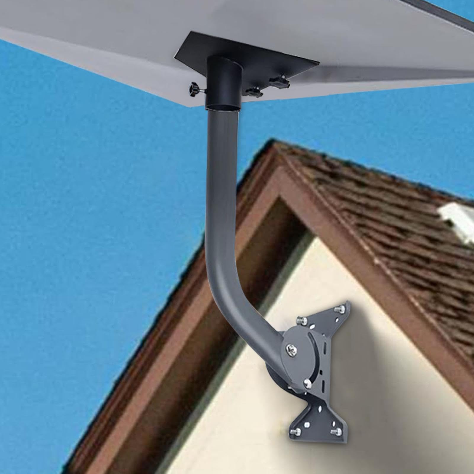 Soporte De Montaje Para Antena Material Hierro Gran Capacidad Carga Estable | Tubo J Soporte De Fijación Reforzado Antióxido Antiintemperie Universal Robusto Para Tejado Del Hogar