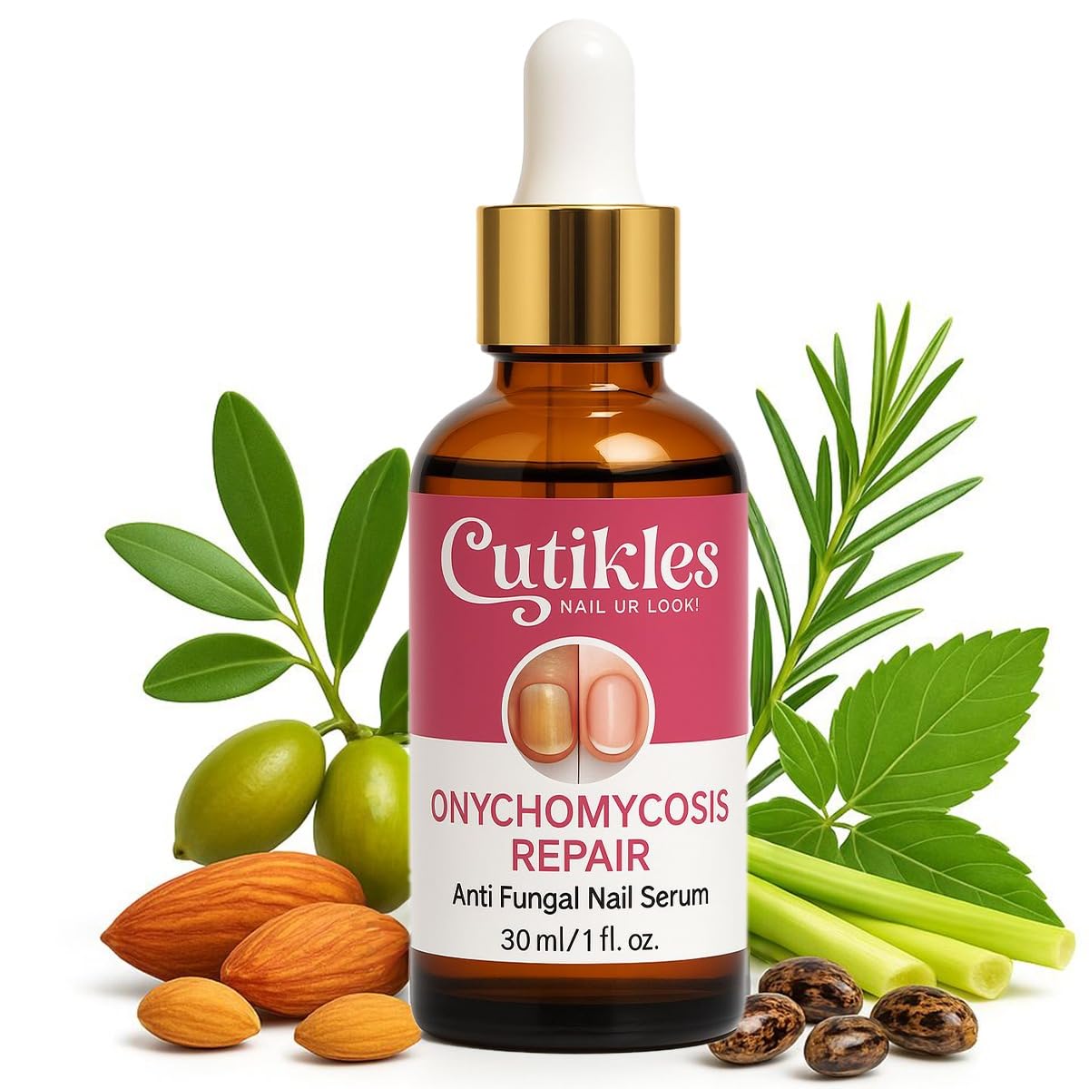 Anti-Fungal Nail Repair Serum for Healthy Nails. Nourishes Nails, Helps Remedy Fungal Nail Infection, Damaged Nails & Ingrown Toe-Nail - 30ml