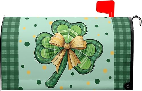 Miniatura 45 de Cubierta magnética para buzón de camión de primavera, con flores de bienvenida, lindo perro Golden Retriever, buzón azul, camioneta colorida