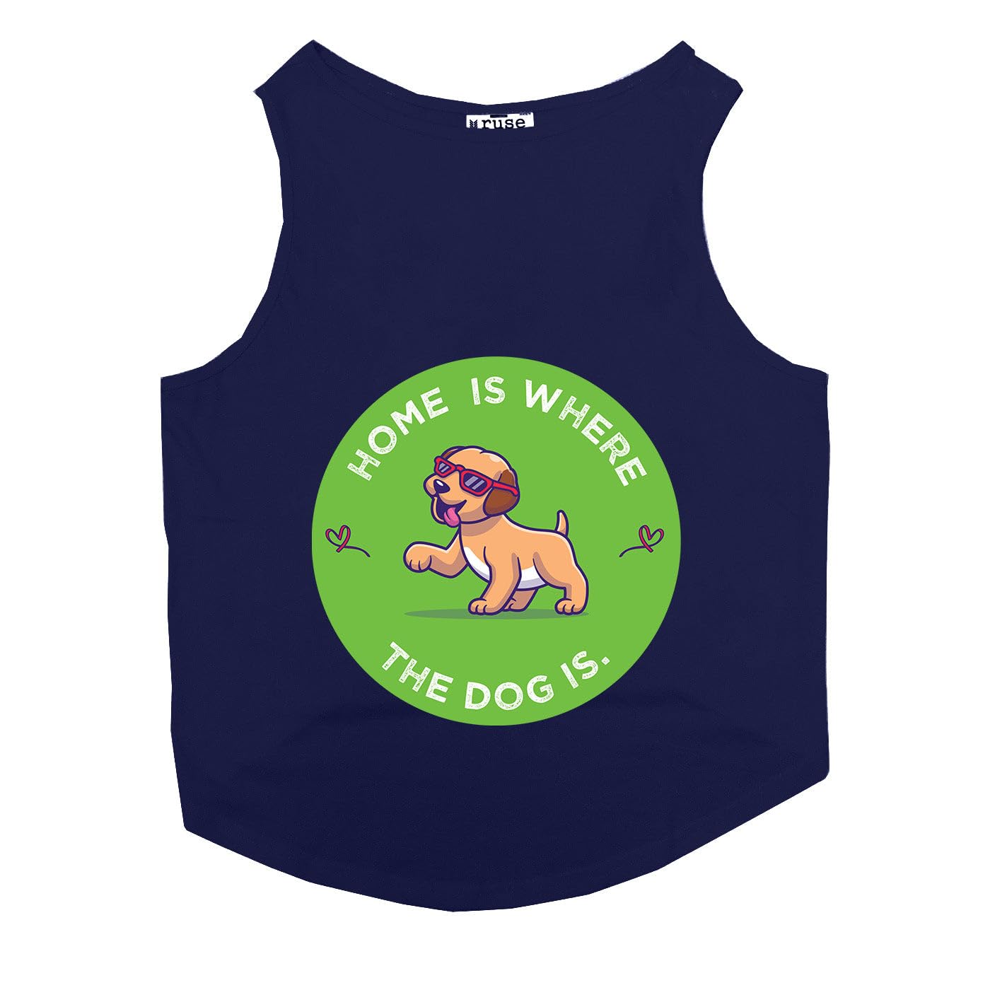 Ruse Home is Where The Dog is Printed Dog Round Neck Sleeveless Vest Tank T-Shirt/Tees Apparel/Clothes/Tees Gift for Dogs (Navy/S (Apso, Cocker Spaniel etc.) (B0C9PXXFNK) Amazon Price History, Amazon Price Tracker