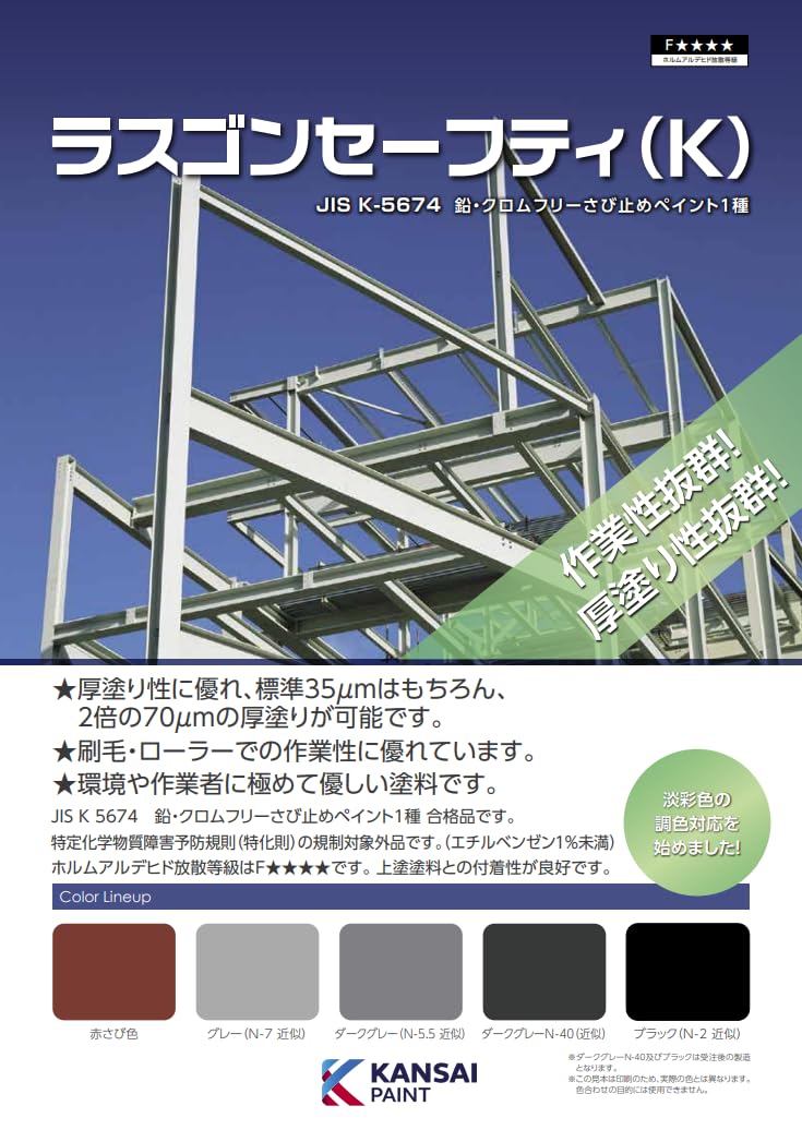 Amazon.co.jp: ラスゴンセーフティ(K) ダークグレー 20kg 鉛クロム