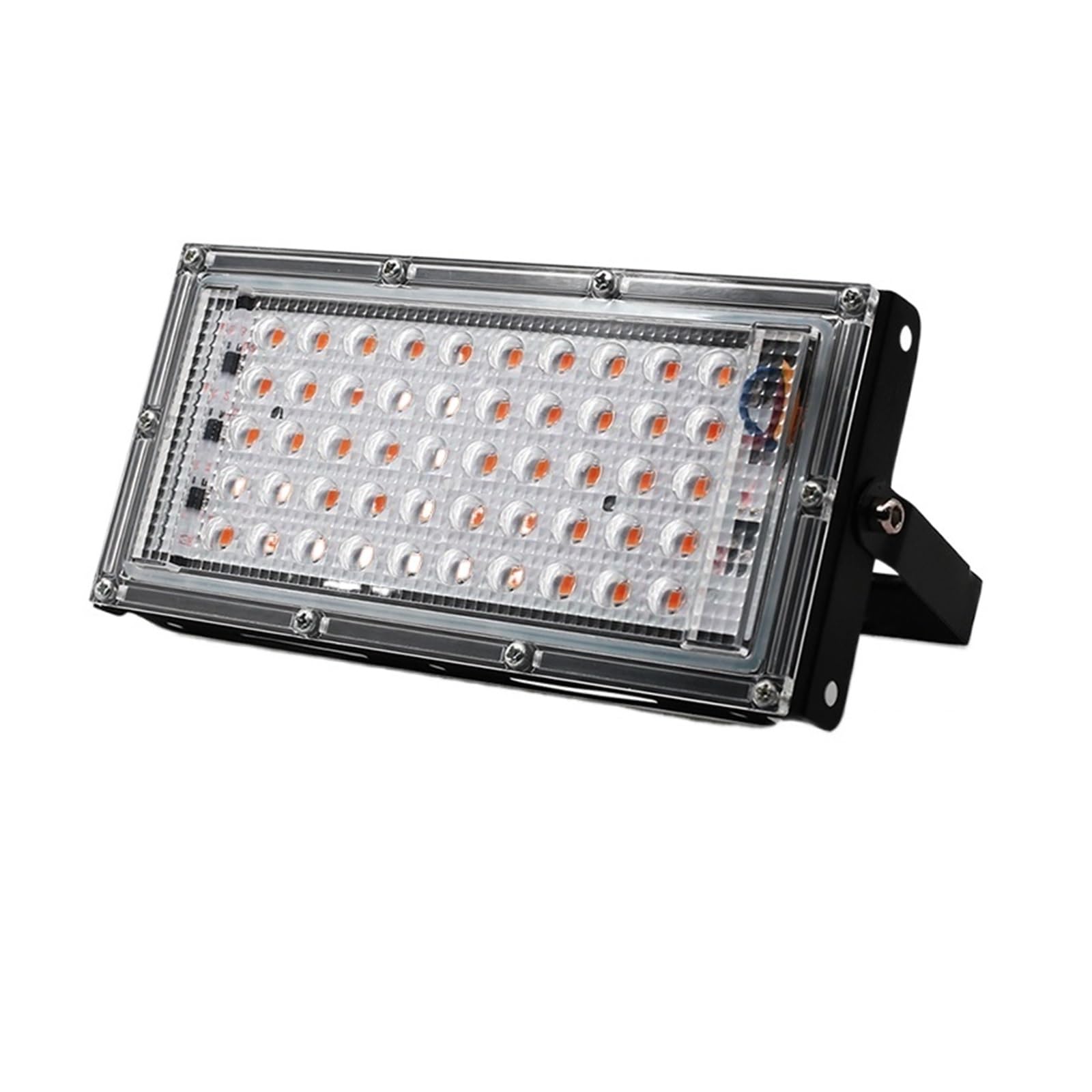 LLOOPK LED Flood Light, 100W Outdoor Led Floodlight Full Spectrum LED Plant Growth Lamp Spotlight Projector Streetlight Grow Light(100W with Plug)