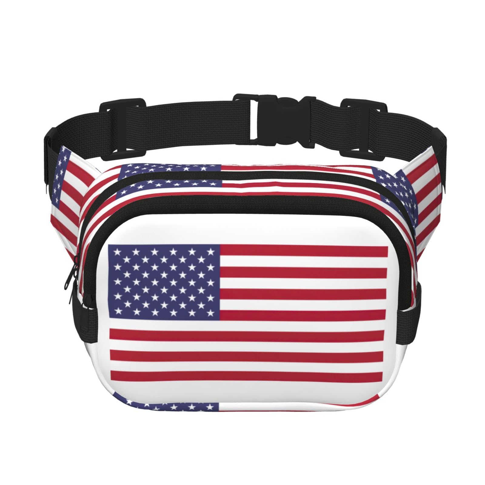 American flag print Large Fanny Packs for Women Cute Cross Body Waist Bag Fashionable Fanny Pack