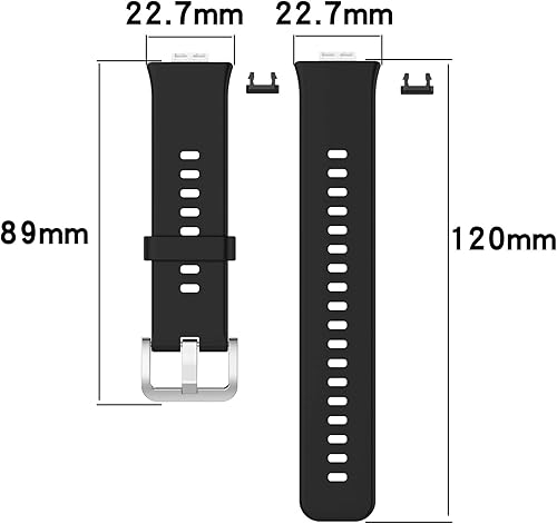 Miniatura 5 de Funda compatible con HUAWEI Watch FIT con correa, funda de poliuretano termoplástico + correas deportivas de repuesto de silicona deportiva,