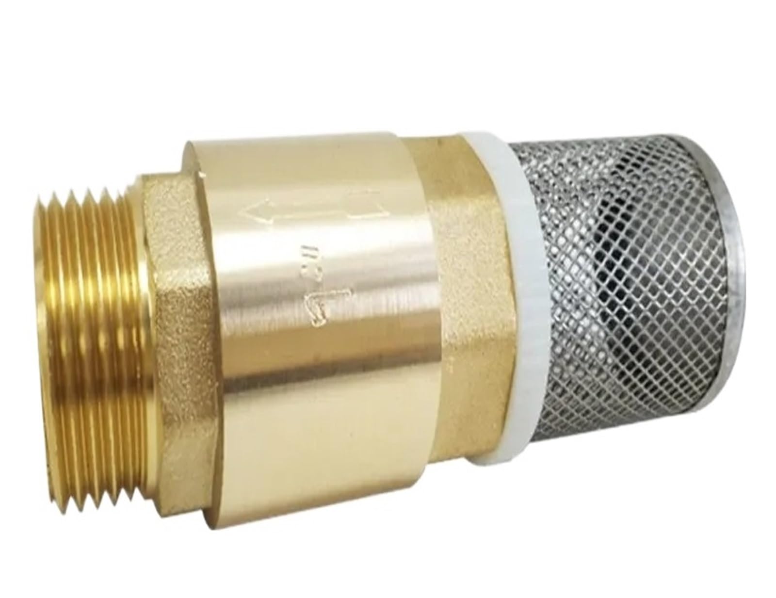 Válvula de retención de malla de cobre Entrada de agua con válvula pie cobre filtro, bomba retención, 4 minutos, 6, enchufe macho 1 pulgada, boca pagoda(1)