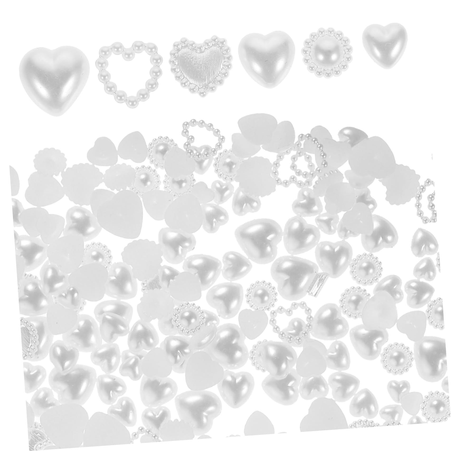 5 Pezzi 1 Accessori Per Unghie Di Perle Arte Unghia Gioielli Per Manicure Ciondoli Per Unghie Da Donna Forniture Per Unghie Bianca Plastica