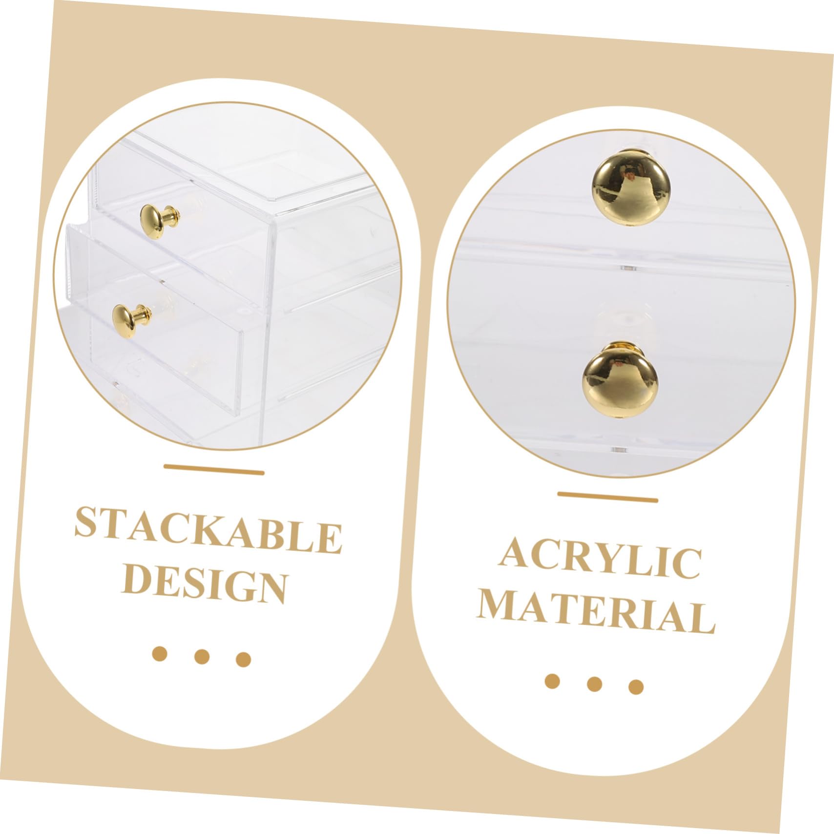 Caja De Almacenamiento Tipo Cajón, Organizador De Mesa Apilable Multicapa, Caja De Almacenamiento Transparente para Artículos Varios