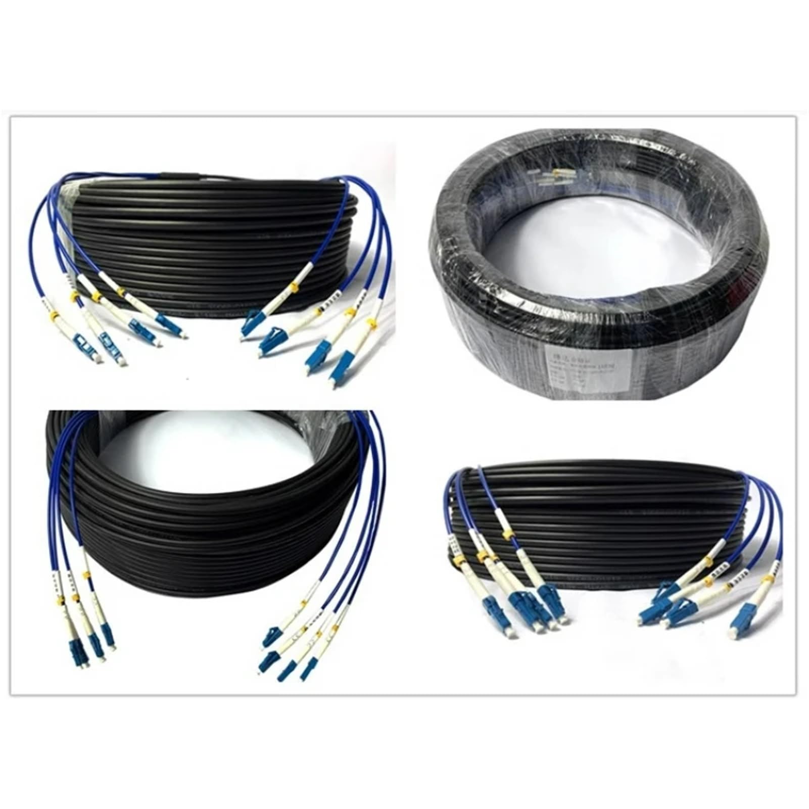 Câble optique blindé LC de 250 mètres - Câble à fibre optique pour extérieur monomode, 2/4/6/8/12 cœurs GYXTW (6-Core 6LC-6LC)