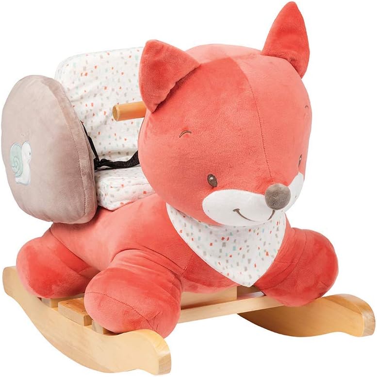 Nattou 296274 der Fuchs Oscar Rocking Animal Fox 10-36 Months 60 x 39 x 50 cm Orange/Beige, 1 Stück (1er Pack)