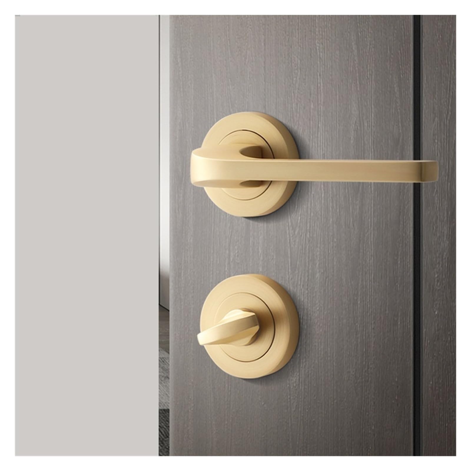 Serrure de porte cachée dorée pour une finition invisible de luxe