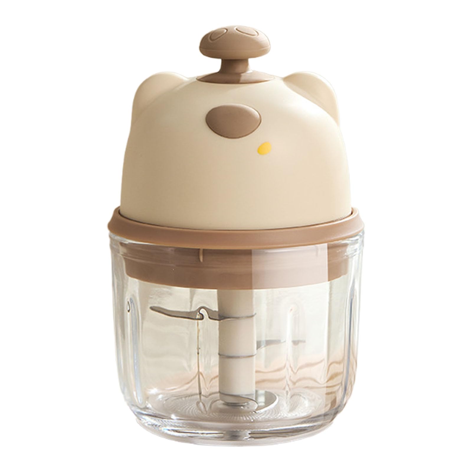 Hachoir mobile rechargeable 350ml avec 3 aiguiseurs en verre