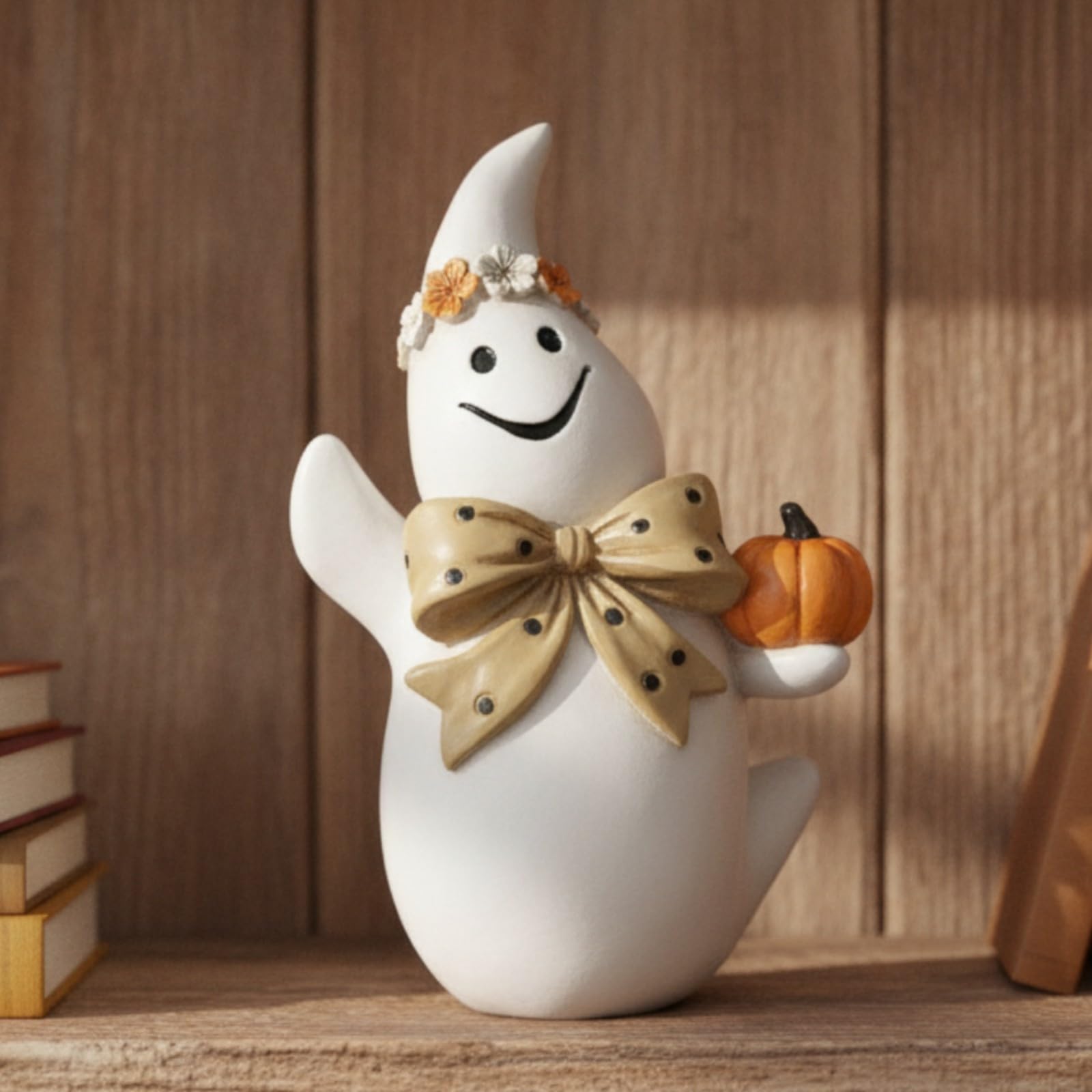 Milageto Statuina Zucca | Dettagli Dipinti a Mano, Ornamento da Scrivania, per Halloween, Mensola, Collezionisti