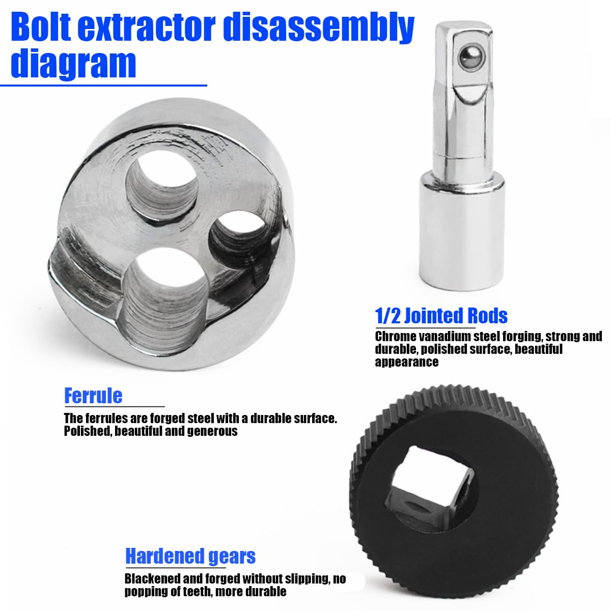 JNNJ Estrattore di Prigionieri, Estrattore Ad Eccentrico per Viti Prigioniere, Rimozione del Prigioniero/Estrattore 6mm-19mm, Estrattori E Installatore per La Rimozione/Rimozione dei Prigionieri