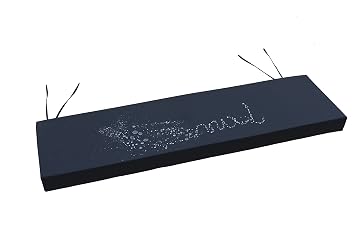 Custom Waterproof Outdoor Bench/Settee Cushion, Patio Furniture Swing Cushion, Bed Room Bench Cushion, Loveseat, Outdoor Patio Furniture Black; 14 x 36 x 2