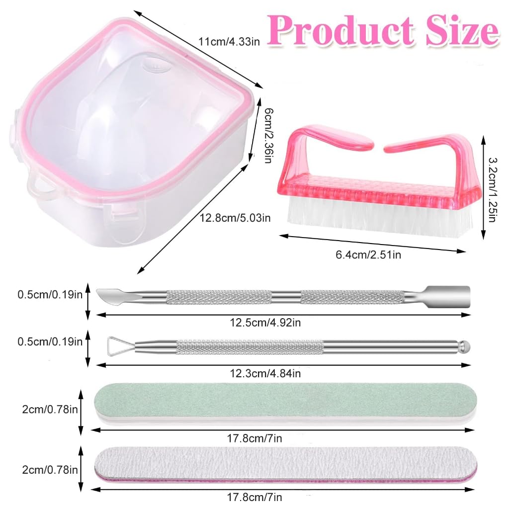 Dip Powder Remover Tools Nail Remover Bowl Nail Soaking Bowl,Cuticle Peelers