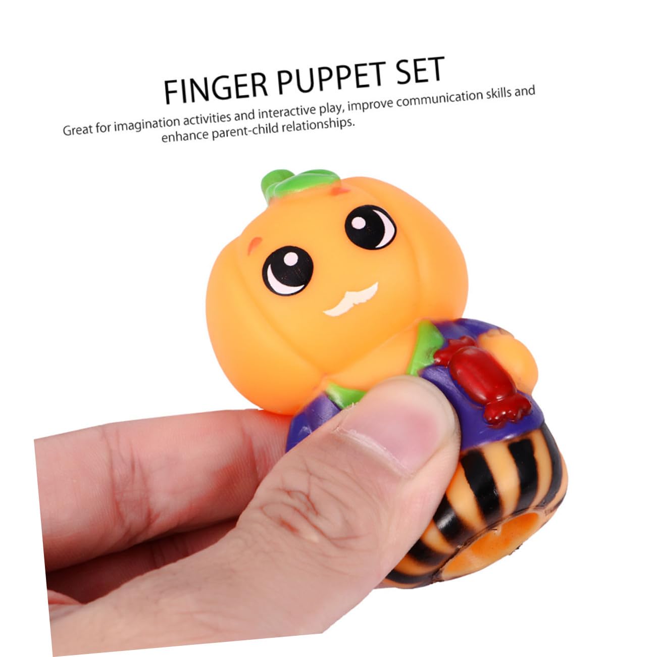 10 Piezas Marionetas de Juguete para Halloween Marionetas de Dedo de Dibujos Animados para Contar Historias Juguetes Interactivos de Roles y Fiestas