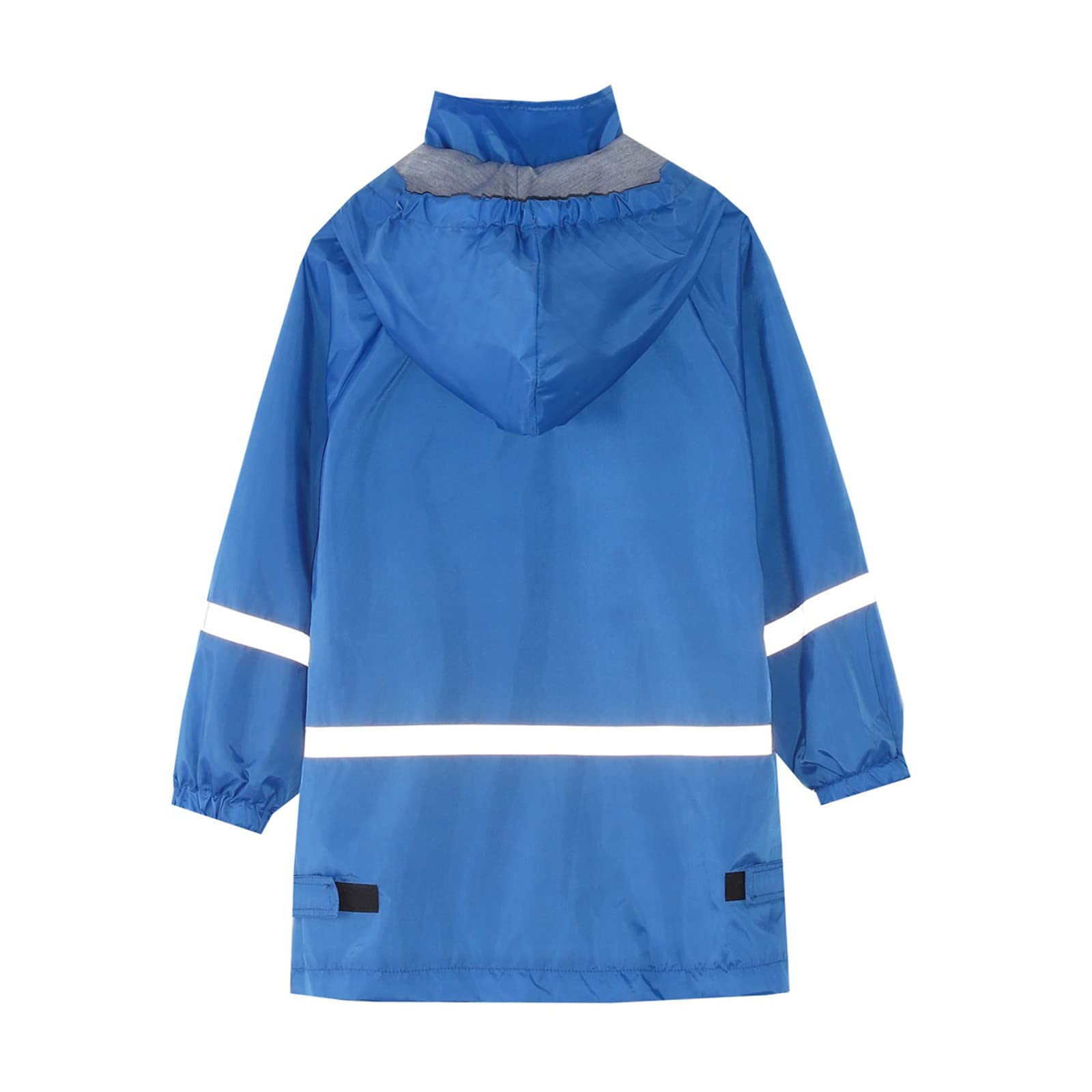 Giacca da Pioggia per Bambini, Ragazzi e Ragazze, con Cappuccio, Impermeabile, Antivento, per Bambini, Manica Lunga, Felpa con Cappuccio Gialla