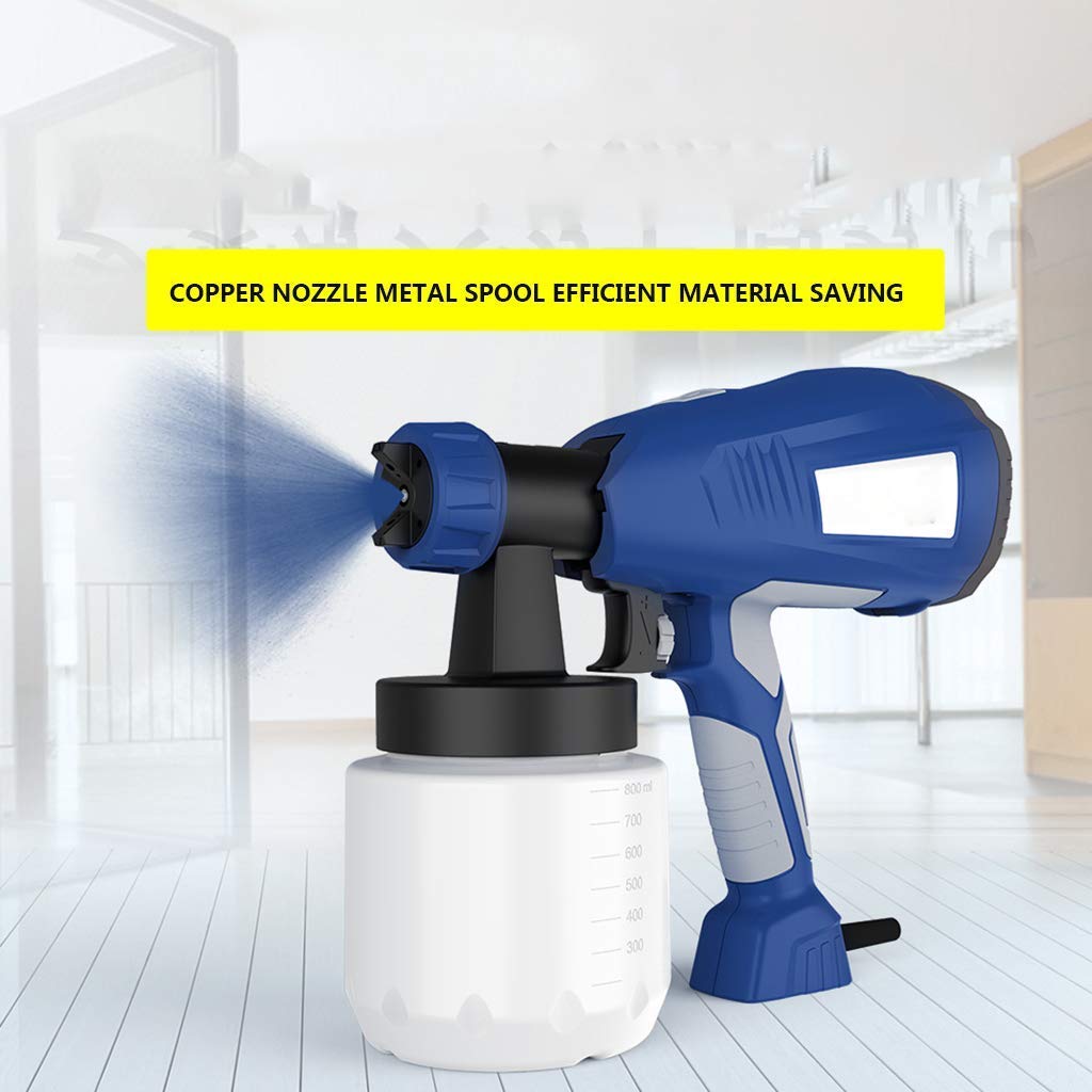 Spruzzatori di Vernice airless elettrici Portatili da 800 ml Aerografo per Vernice in Lattice, Pistola a spruzzo per Vernice, viscosità 60DIN/s, Tre Forme di spruzzo, rimozione c