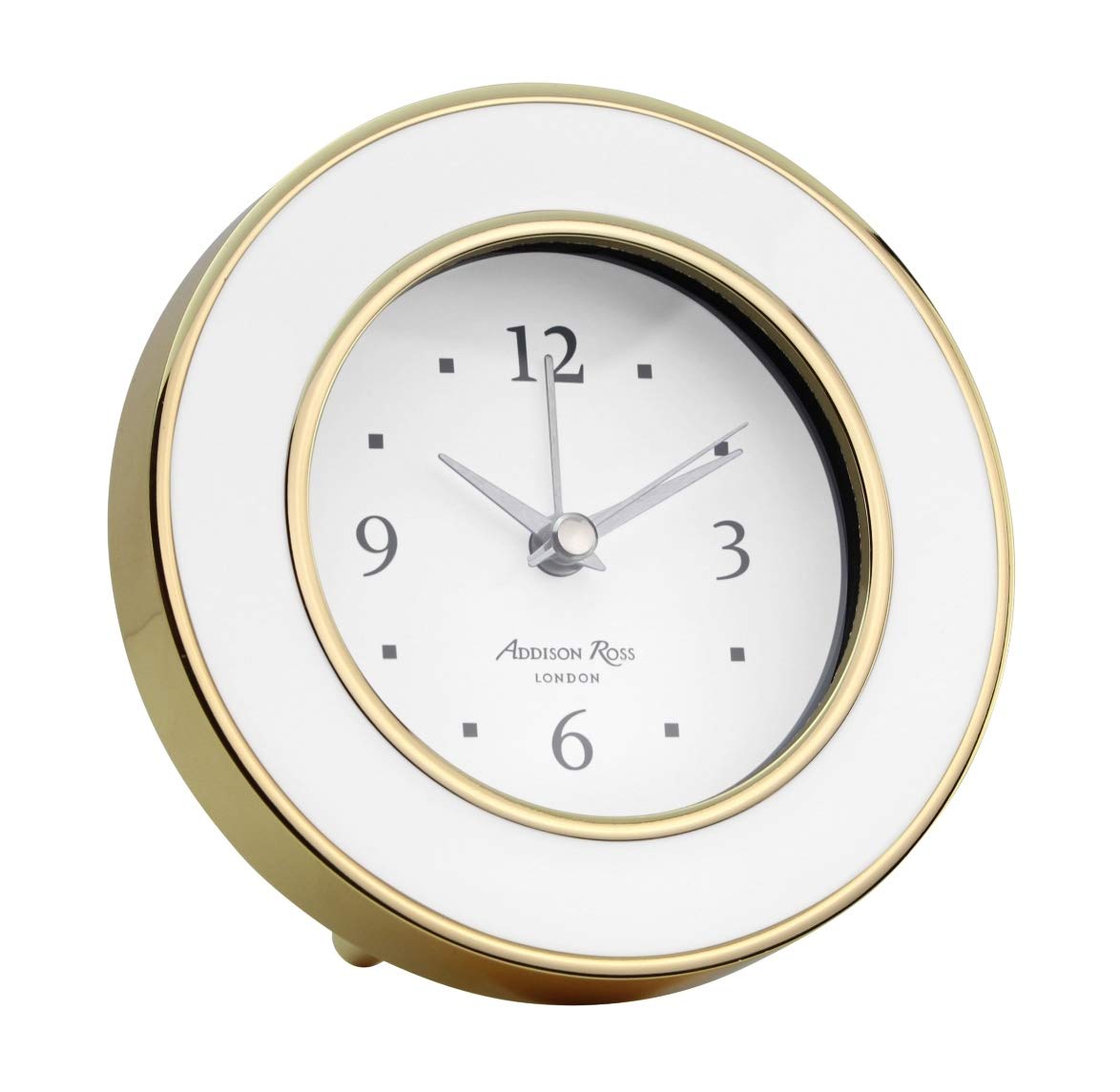 Addison RossAlarm Clock (White Enamel & Gold)