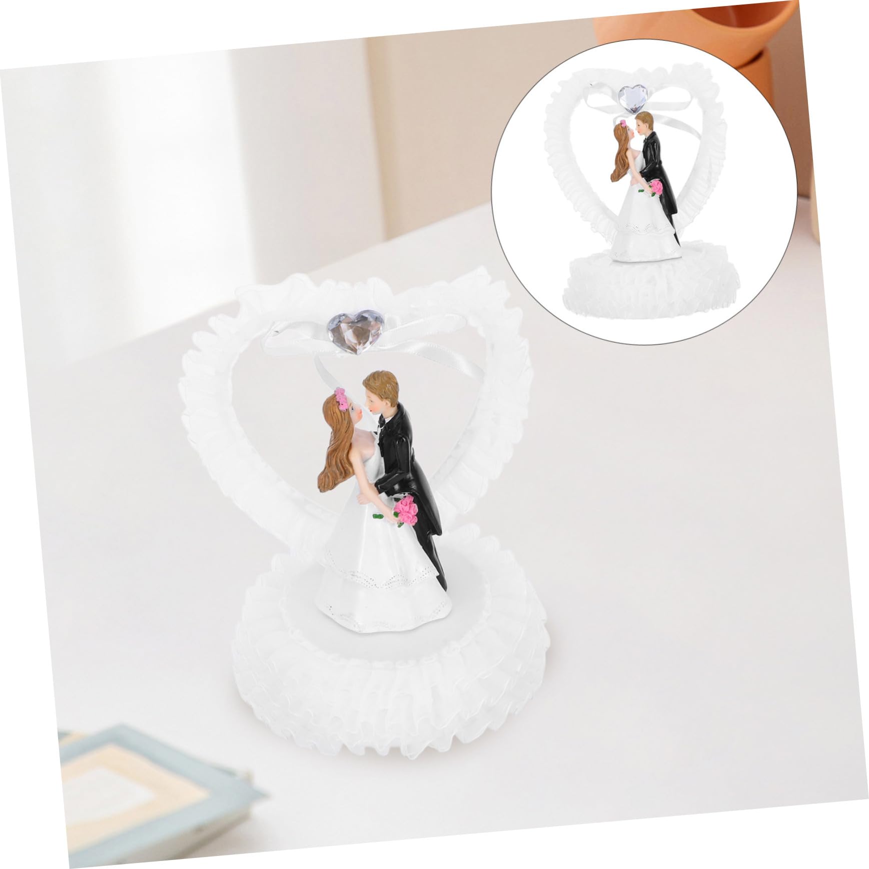 BESTOYARD 2stücke Hochzeitstorten Dekofigur Brautpaar Romantischer Cake Topper Resin Für Hochzeitsfeiern Tortenaufsätze Für Jubiläen Und Besondere Anlässe Gestaltete Pärchenfigur