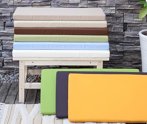 Miniatura 4 de Cojín impermeable para silla de banco de patio al aire libre, cojín de asiento o respaldo para exteriores, cojín de repuesto rectangular duradero
