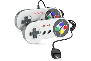 JoFong Retro Classic NES Game Controller 2 Packs: For NES Classic Edition,...