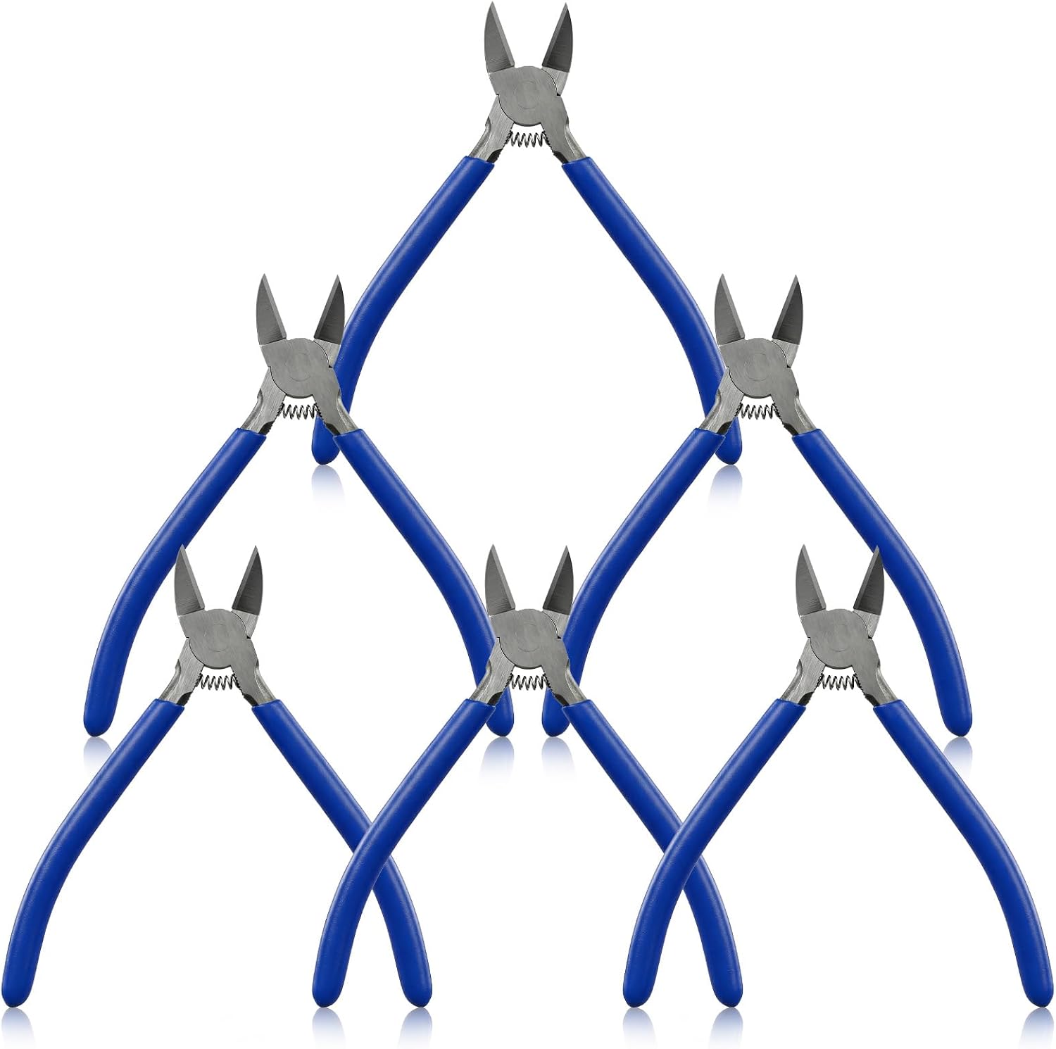 6 Pcs Wire Cutters, 6 inch Dikes Small Wire Cutters Flush Cutters Wire Snips Clippers Diagonal Cutters Side Cutters Cutting Pliers or Jewelry Making, Models, Zip Ties Plastic Wire Snips