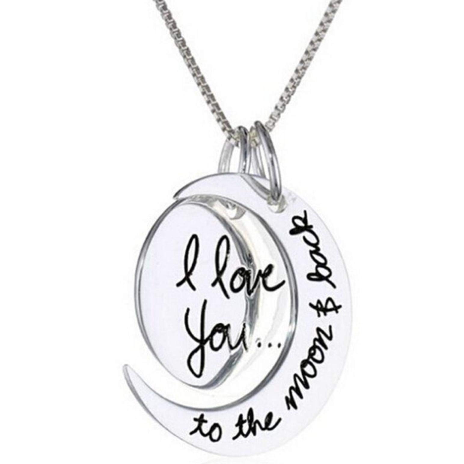 OtherI Love You to the Moon and Back Silver Plated Pendant Necklace