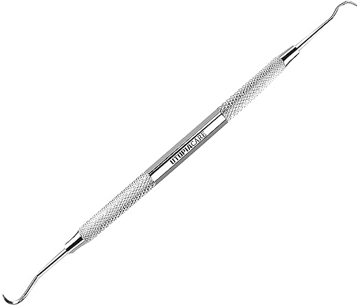 Utopia Care Professional Dental Tartar Scraper Tool, Dental Pick, 6 Inch Double Ended Tartar Remover for Teeth, Plaque Remover, Tooth Scraper, Silver, 1 Piece