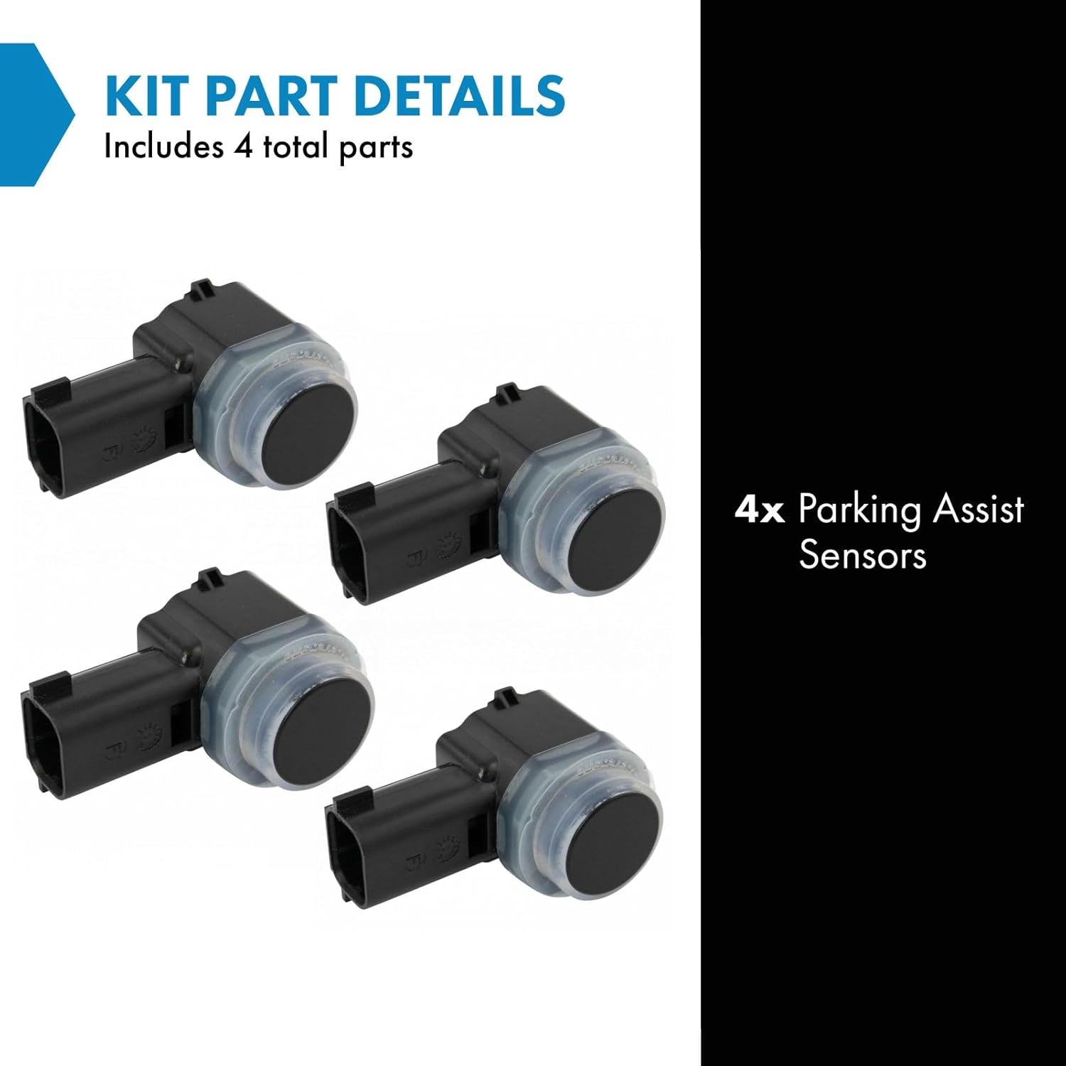 TRQ Parking Assist Sensor Set Compatible with 2013-2016 Ford Fusion 2013-2019 Taurus Lincoln MKS MKZ FO1175106