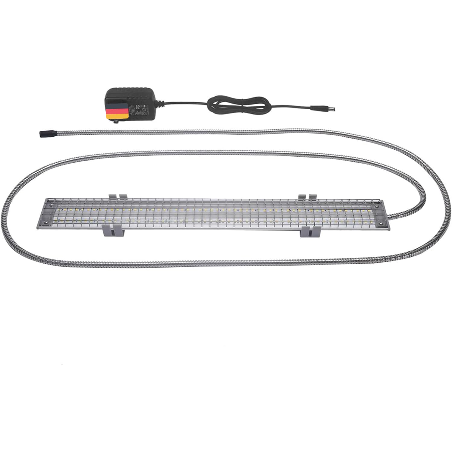 M&M Cage Company HappyBird Vogellampe mit Knabberschutz | Vollspektrum LED Tageslichtlampe für Vögel | Für Papageien, Wellensittiche und andere Vögel mit Hakenschnabel | Länge: 45 cm (18'')
