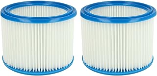 vhbw Set de filtros 2x Filtro plisado compatible con Stihl SE 60 E, SE 61, SE-62, SE 85 C, SE 90 aspiradora en seco y mojado - Filtro, cartucho