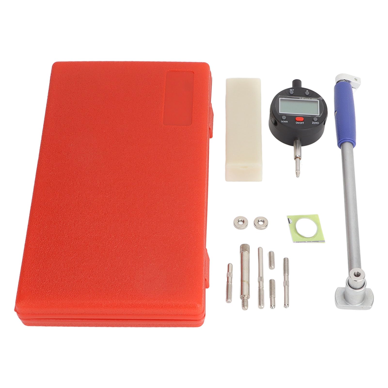 Juego de Indicadores de Esfera Digital, Herramienta de Medición de Alta Precisión para Mecanizar Diámetros Internos de Acero ABS de 50-160 Mm
