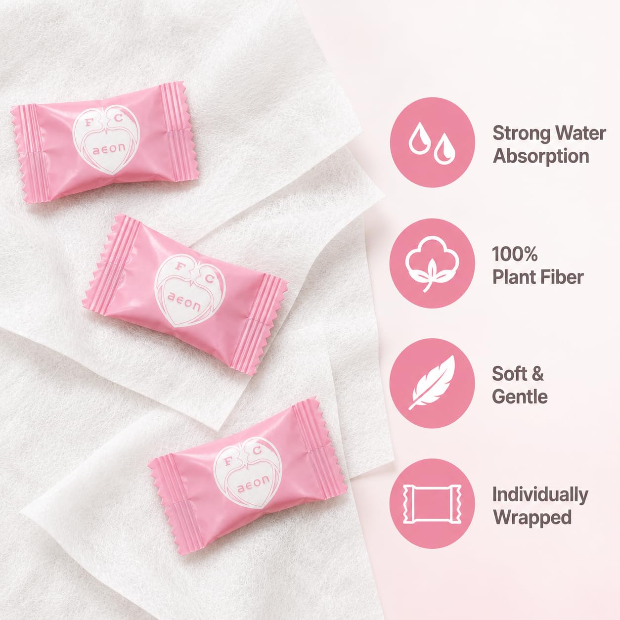 Jednorazowe Ręczniki Kompresowane 100 Sztuk, Ultra-miękkie Wipe'y na Palce, 100% Biologiczne Ręczniki do Twarzy, Mini Kompresowane Ściereczki do Czyszczenia, Chłonne dla Podróży Kemping(Różowy) | Indywidualnie owinięte, czyste ręczniki do twarzy, jednoraz