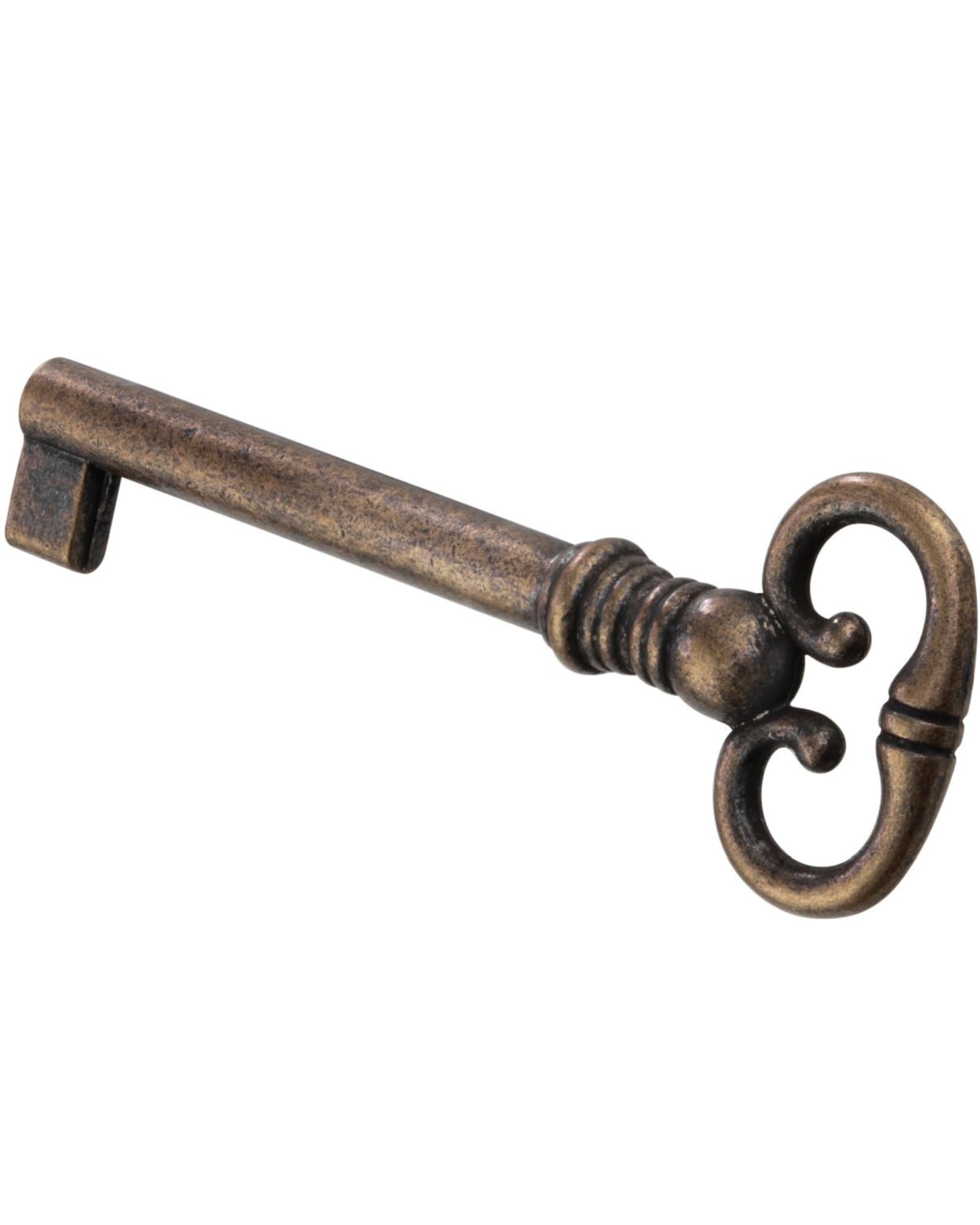 Gedotec Beard Key Metal Brown Rubbed Through | Schubert | 1 Piece - Furniture Key Antique for Drawers | Handle Length: 38 mm | for Furniture Lock — image 1