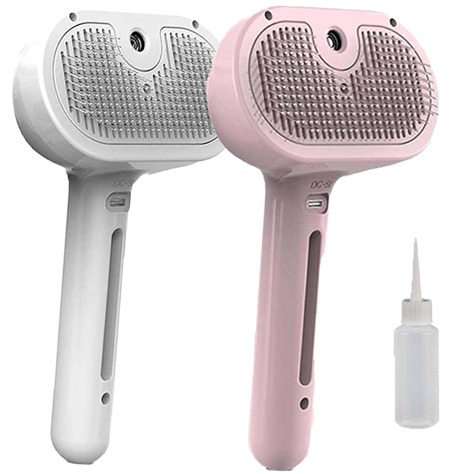 Magic Wand for Pet Hair, Steam Brush, Dog Brush, Spray Hair Removal Comb for Dogs, Mist Massage Grooming for with Steam (2pcs-a)