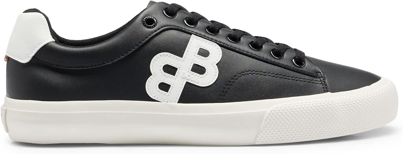 BOSS aiden tennis sneaker trainers in black - ShoeFreak