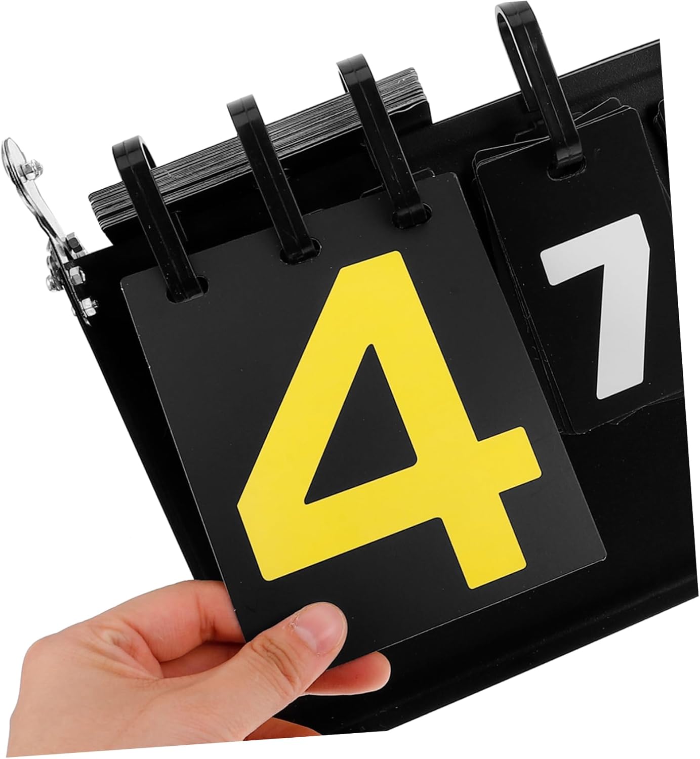 Hemoton Portable Flip Scoreboard for Basketball Sports Competitions Reusable Scorekeeper for Games Compact Design Stable Base for Easy Use Various Sports