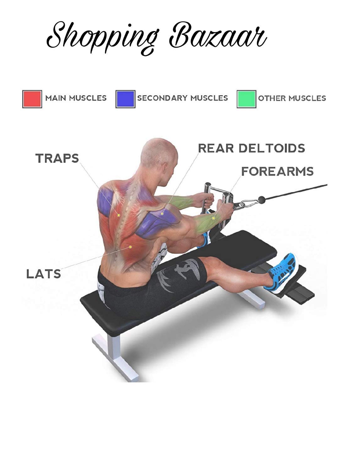 Best Tricep V Shaped Press Down Bar Solid Steel Handle/Bar Single pc.(Optional) | Chinning | LAT Bar 20/26/38/48 inchs | V Bar | Pro-Grip Bar| Pro-Grip D Handle | Tricep Curl Bar | Rowing. 1