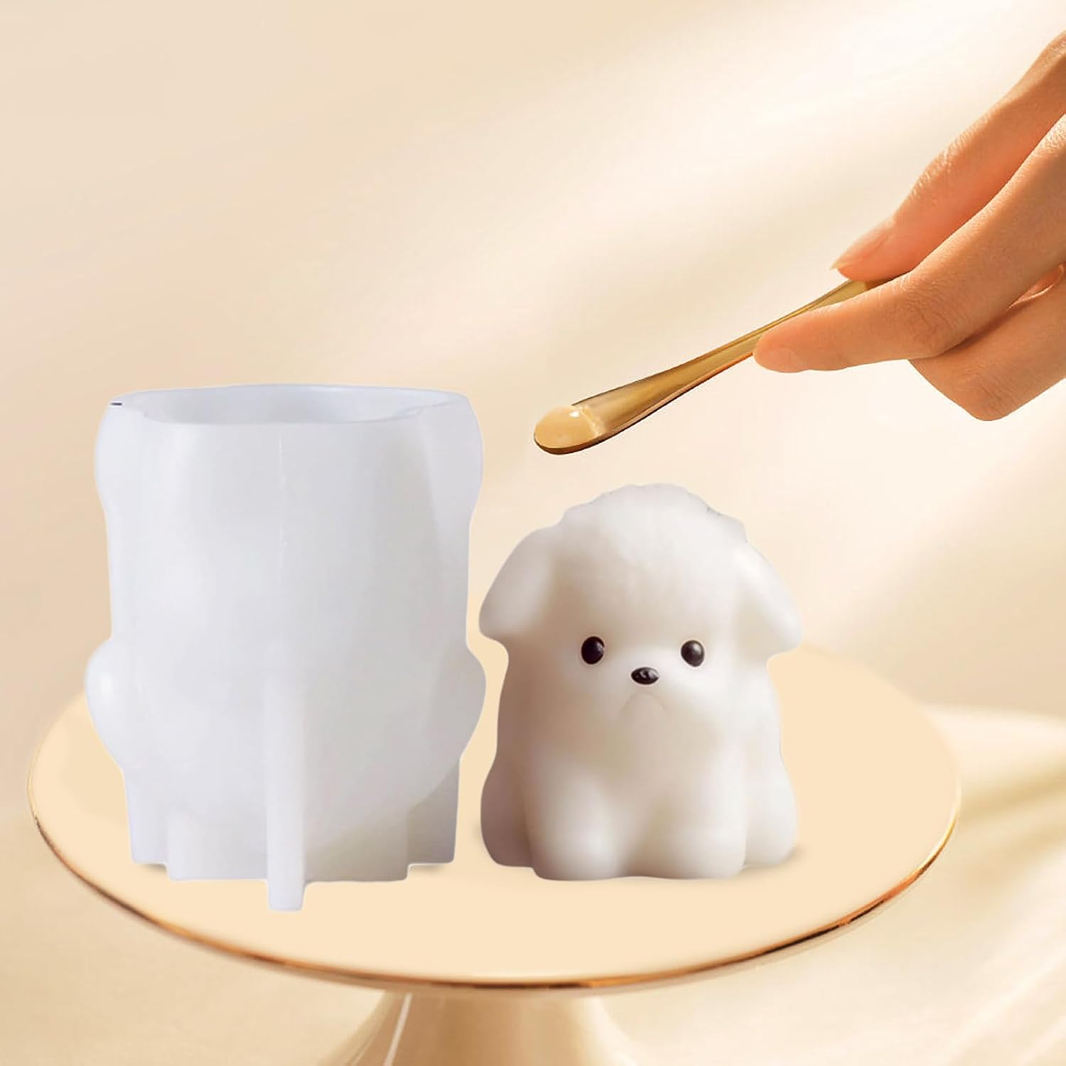 Jello Molds Silicone, Gasusen Cute Animals Dog Shapes Silicone Milk Jelly Mold, Pudding Mold, Ice Cube Mold, DIY Mousse Cake Mold Candy Chocolate Baking Mold