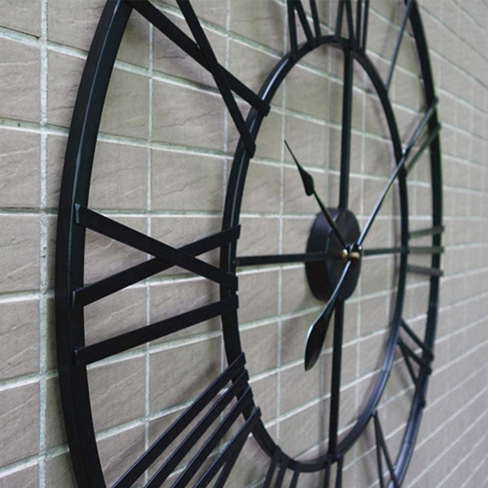 XJBTBA Zegar ścienny z mapą świata do wystroju salonu, minimalistyczny europejski wyciszenie zegara w salonie Zegar nordycki spersonalizowana dekoracja, B-78 * 36,5 cm